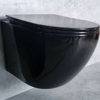 Унитаз CeramaLux CL2196 -18 подвесной с сиденьем Микролифт